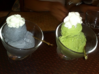 Green Tea and Black Sesami Icecream