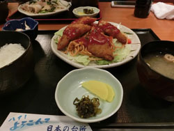 白身魚トマトソース掛け