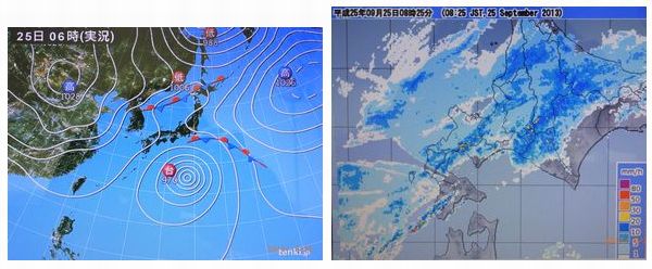 ９／２５天気図＋雲画像.jpg