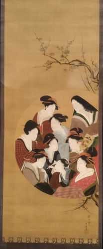 森川曽文 円窓美人図｜古美術・掛け軸の販売・買取・鑑定-松本松栄堂