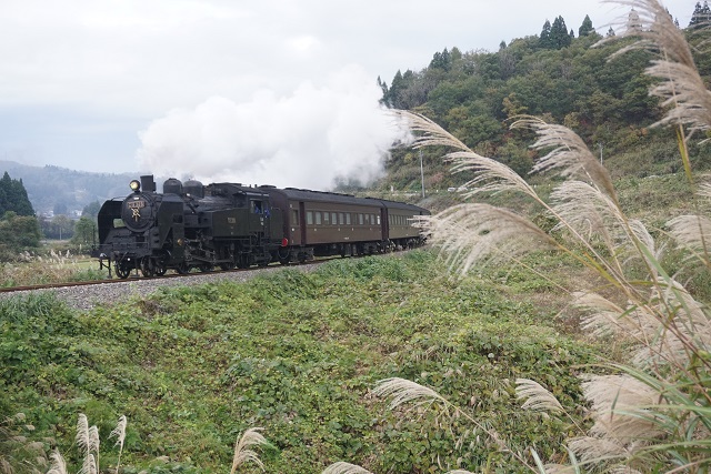 飯山線 晩秋の SL試運転2