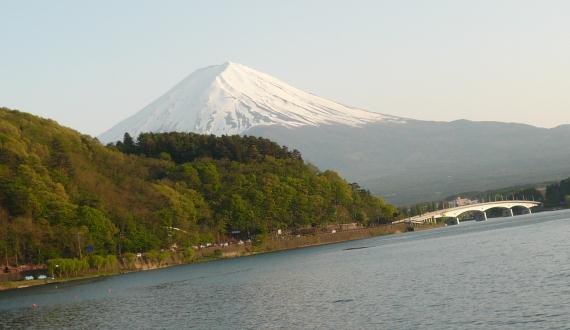 河口湖畔の富士さん