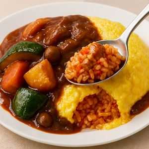 北九州・若松港の独自洋食「オムカレー」