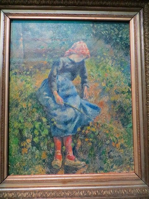 パリ オルセー美術館 カミーユ・ピサロ 羊飼いの娘 小枝を持つ少女
