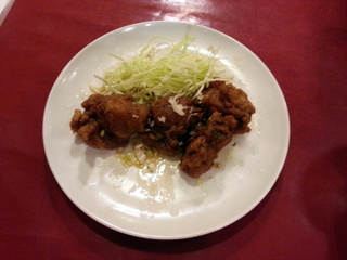 鶏肉の薬味甘酢醤油ソース