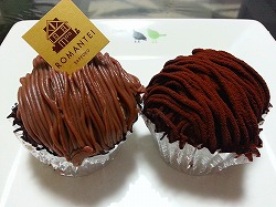 チョコモンブラン食べ比べ