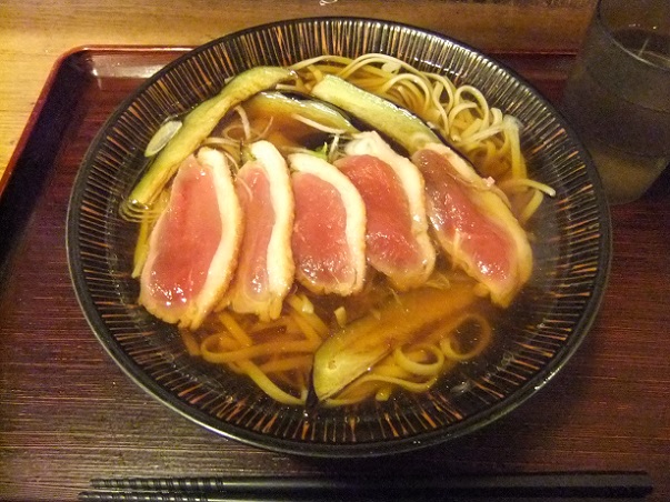 生そば玉川池袋東口店の鴨茄子そば1