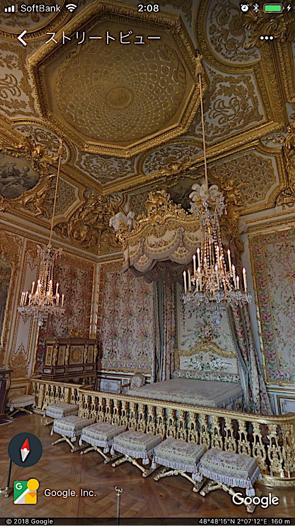 フランス ヴェルサイユ宮殿19(ネット美術旅行60) 王妃の寝室