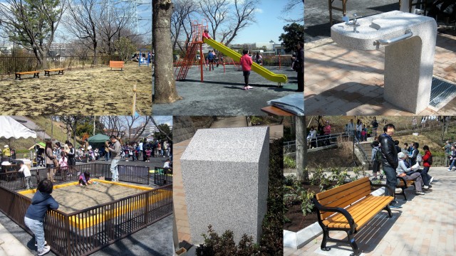リニューアルされた公園内の設備