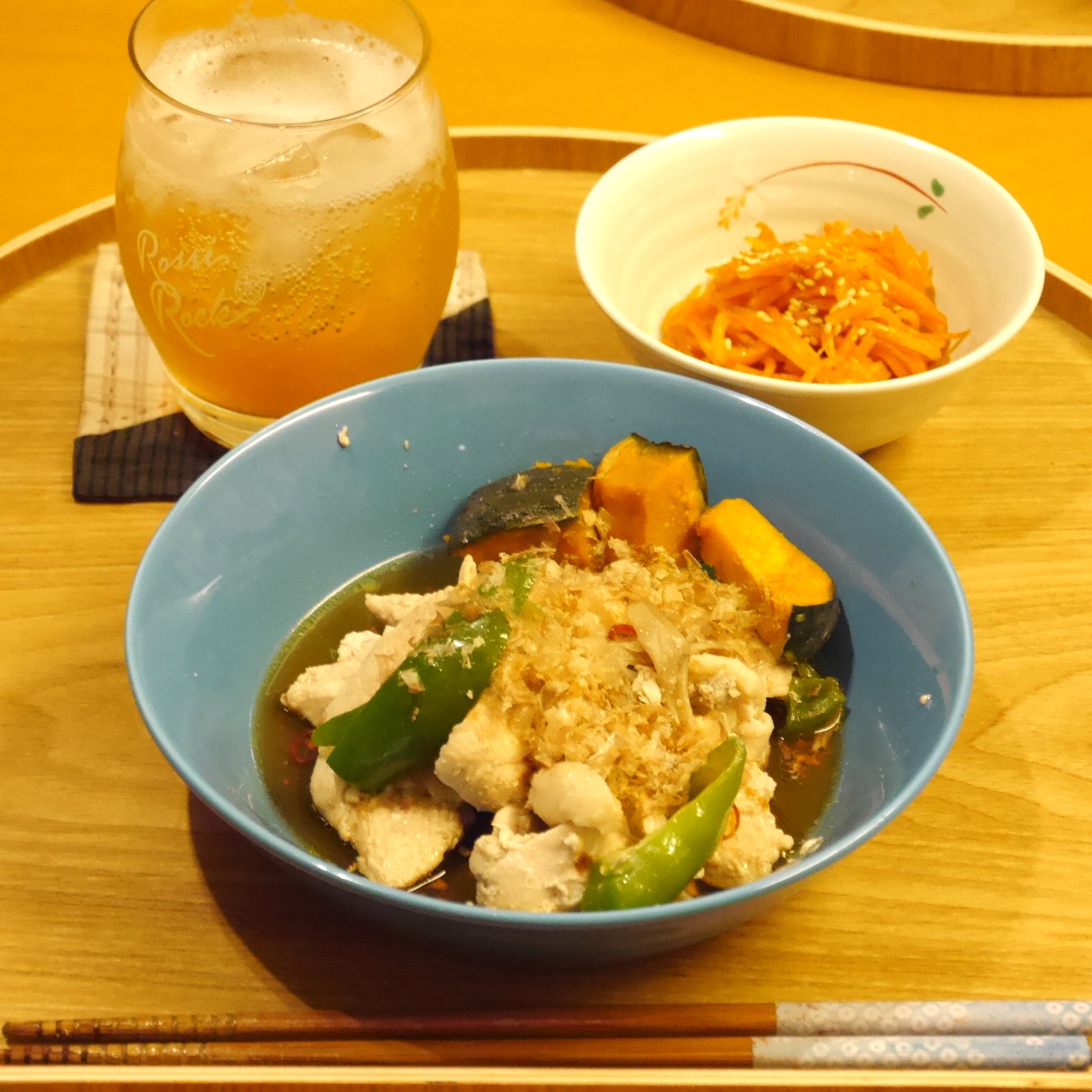 ポン酢でカンタン★鶏ムネの焼きびたし風_食卓