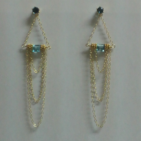 ロンドンブルートパーズ×ジルコンピアス