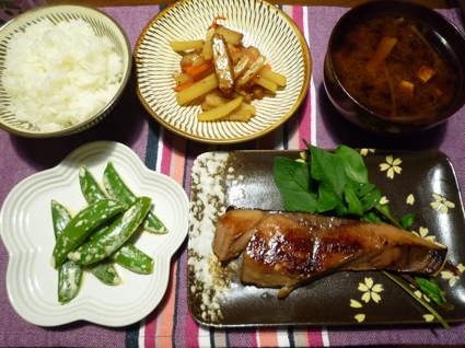 2012.03.13し?ゃか?いもとさつま揚け?のきんひ?ら＆ふ?りの醤油漬け＆スナッフ?エント?ウのサラタ?9.jpg