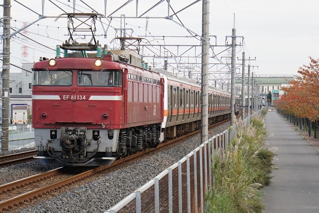 EF64 1052牽引 甲府ロングチキ工臨空返却 & EF81 134牽引 ケヨ209系 秋田配給7