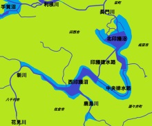 印旛沼地図