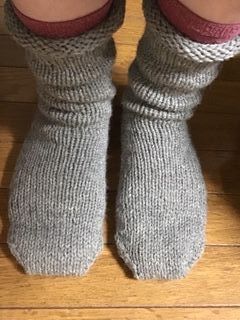 棒針編みの靴下 室内重ね履き用 ー編み方付き 大丸毛糸店 楽天ブログ
