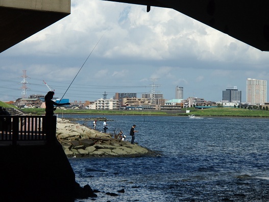 3.舞浜大橋下の釣り.JPG