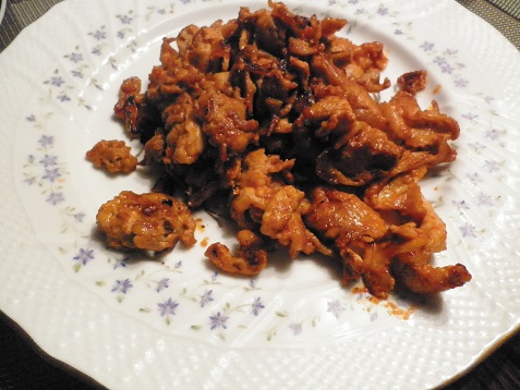 手料理140511豚バラケチャップ炒め