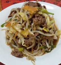野菜炒めナルサミコ酢入り
