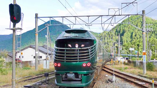 みじかぜ】87系気動車 上夜久野駅 20250628 瑞風編成からサ抜きの動力