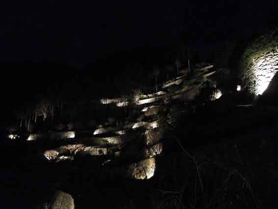 高開石積みライトアップ2013/12/15