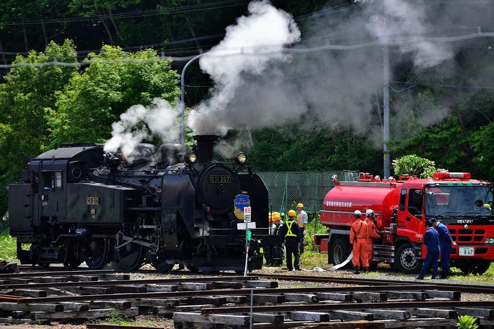 ＳＬオホーツク号（網走駅にて４）給水中