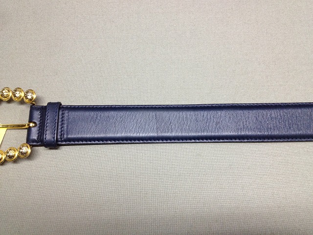 フェラガモ・ベルト紺 (3)