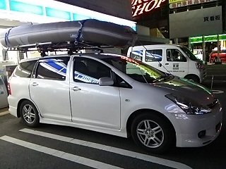 インフレータブルボートカートップ化　船酔い