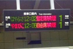 上野駅電光掲示板