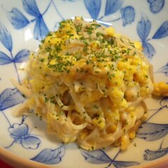 溶き玉子とエノキ茸の炒め物