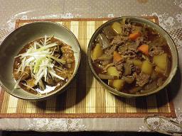 鶏竜田揚げ　肉じゃが722.JPG