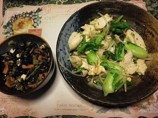 ひじき　鶏青梗菜328.JPG