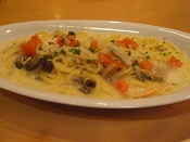 海老とツナときのこのスープスパゲッティ