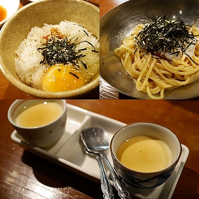 月島　在市　ＴＫＧ　卵かけご飯　在市麺　プリン　