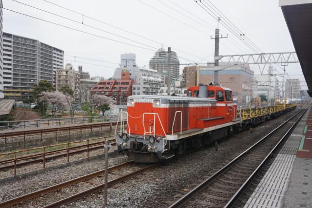 桜と虹 EF65 1118大宮チキ工臨 返却5