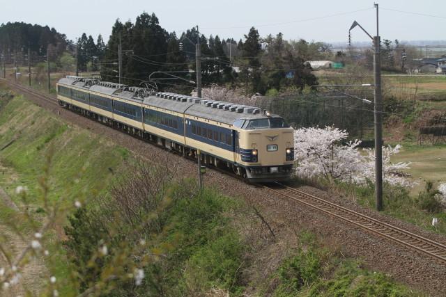 桜咲く！国鉄色 583系が行く2
