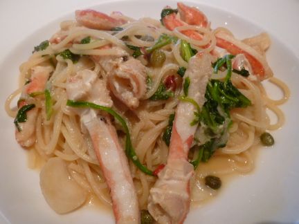 タラバガニのパスタ