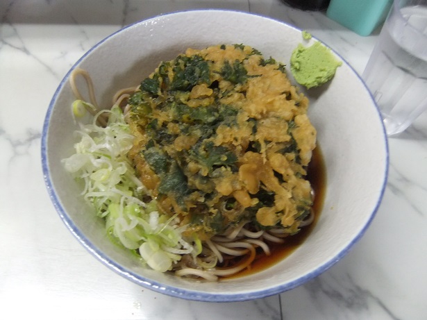 大和屋＠中延の冷やし春菊そば１