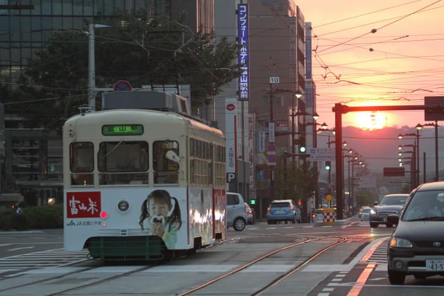 黄昏の 富山地鉄 旧型路面2