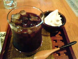 アイス珈琲とソフトクリーム