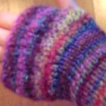 fingerless glove (colorful pink)