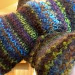 fingerless glove (colorful blue)