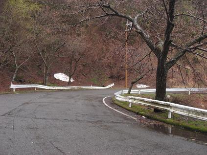 道路脇に残った雪
