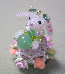 たれ耳うさちゃん【グリーンアベンチュリン】