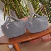 ニットバッグ-グレー（大・小）