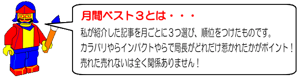 過去のベスト３も見てね！