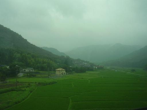 雨の強かった区間を通過中090724.JPG