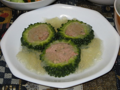 ゴーヤのレバーパテ