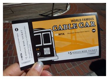 サンフランシスコ　ケーブルカーの片道切符
