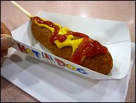 Hot Dog on a Stickのホットドッグ