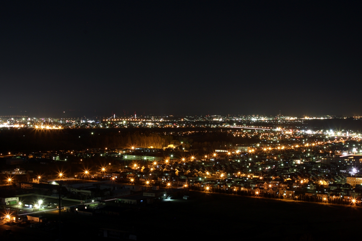 今夜の 丘の上のホテルから見える帯広夜景 ようこそ丘の上の十勝幕別温泉グランヴィリオホテル 美人の湯へ 楽天ブログ